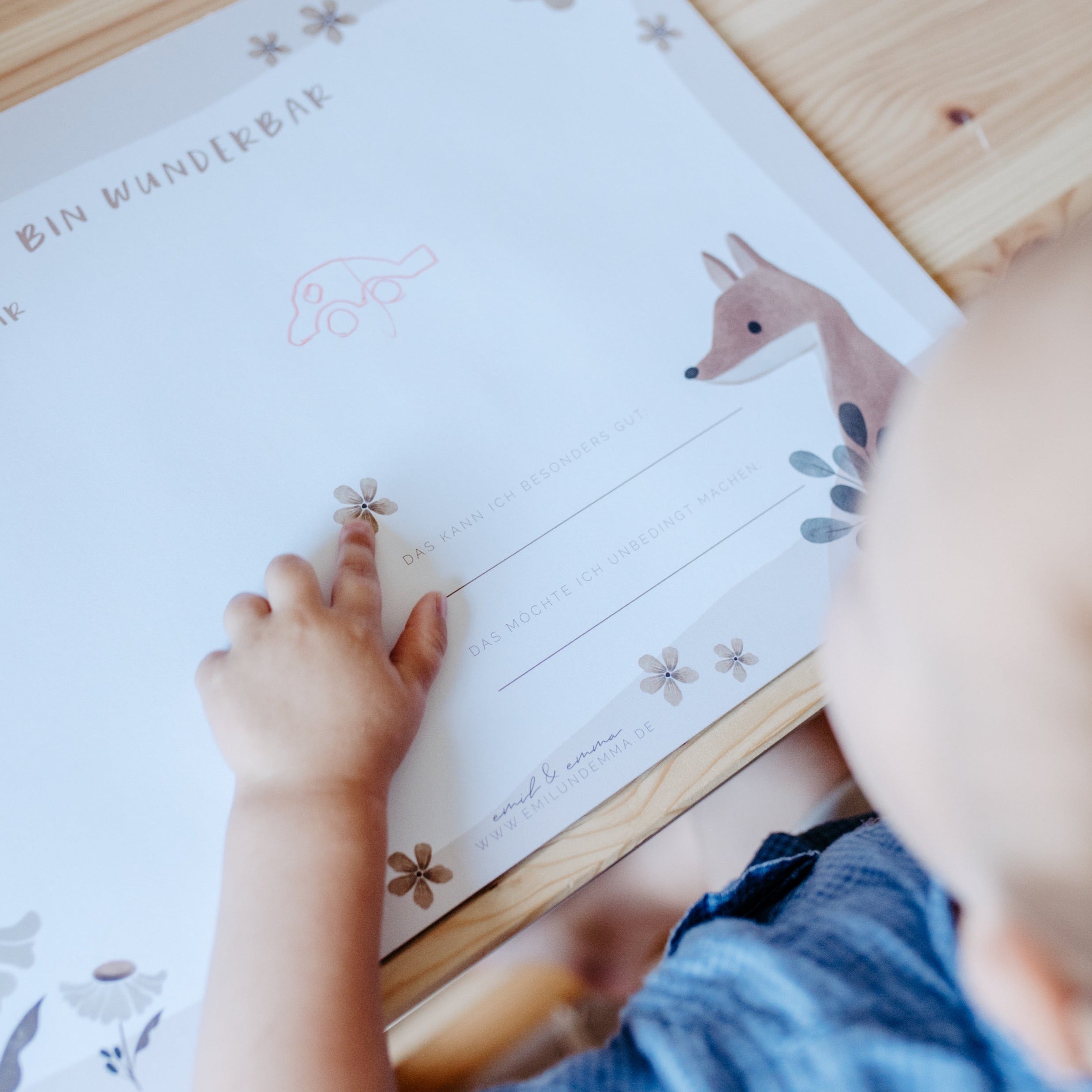 Schreibtischunterlage Mädchen Boho Fuchs