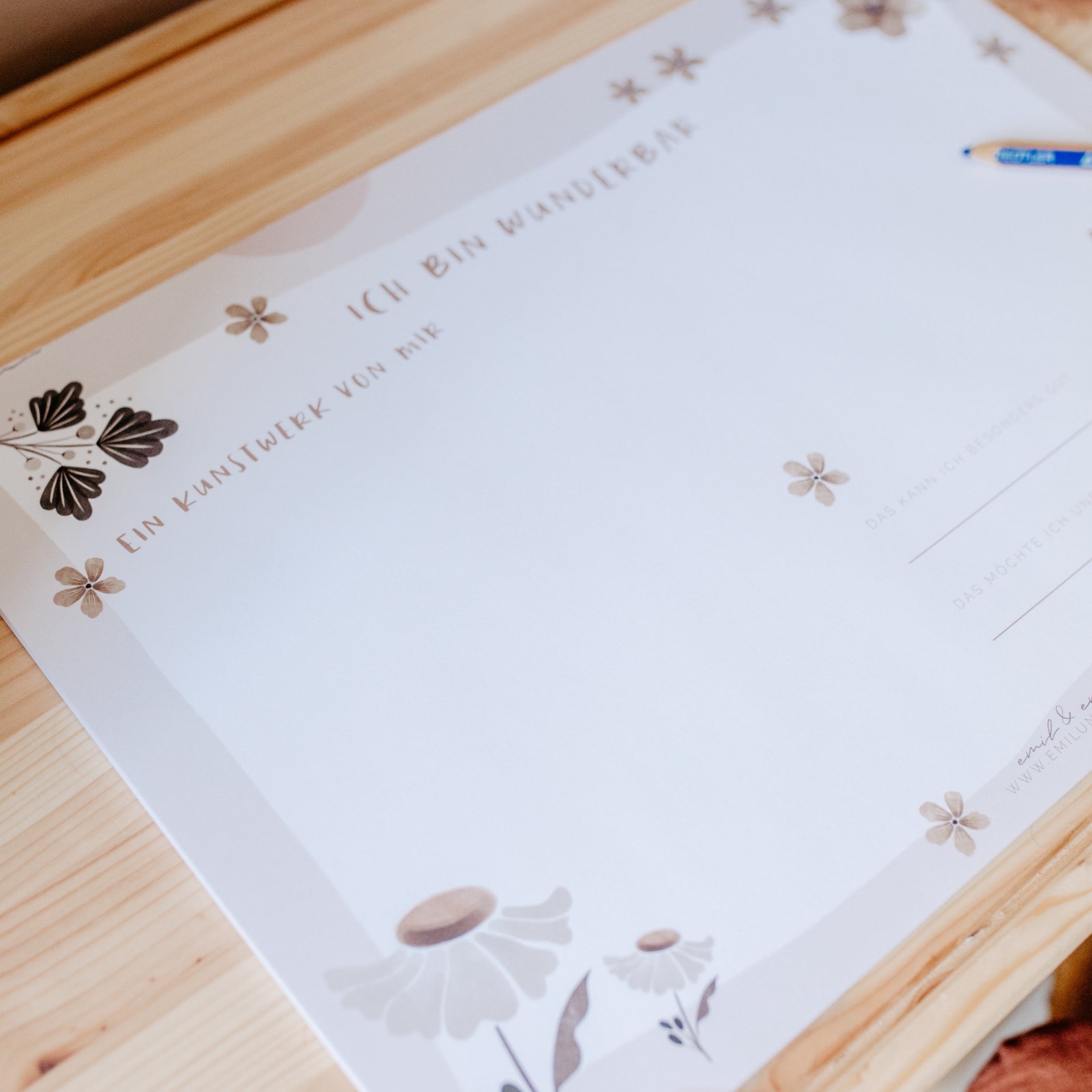 Schreibtischunterlage Mädchen Boho Fuchs