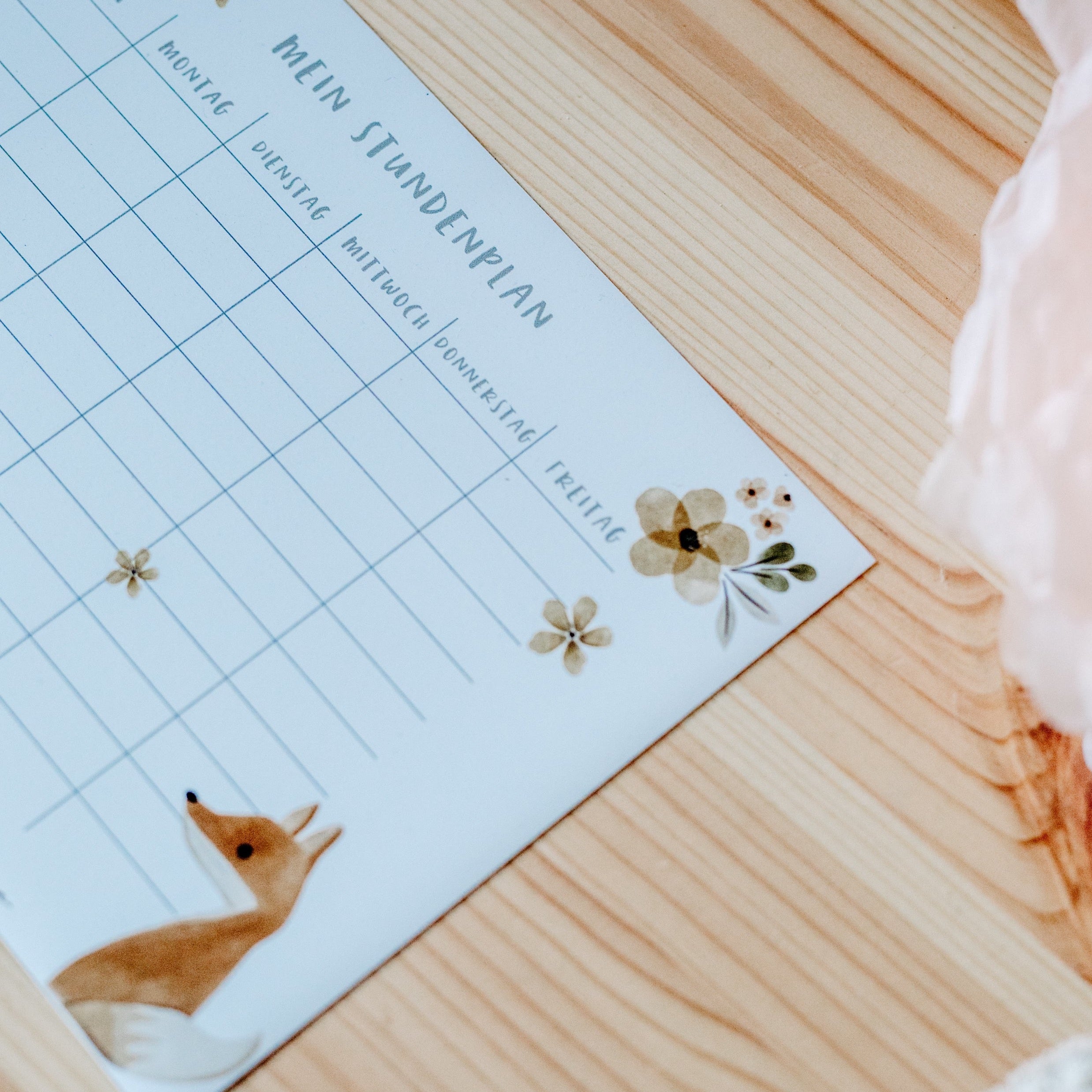 Stundenplan magnetisch Mädchen Boho