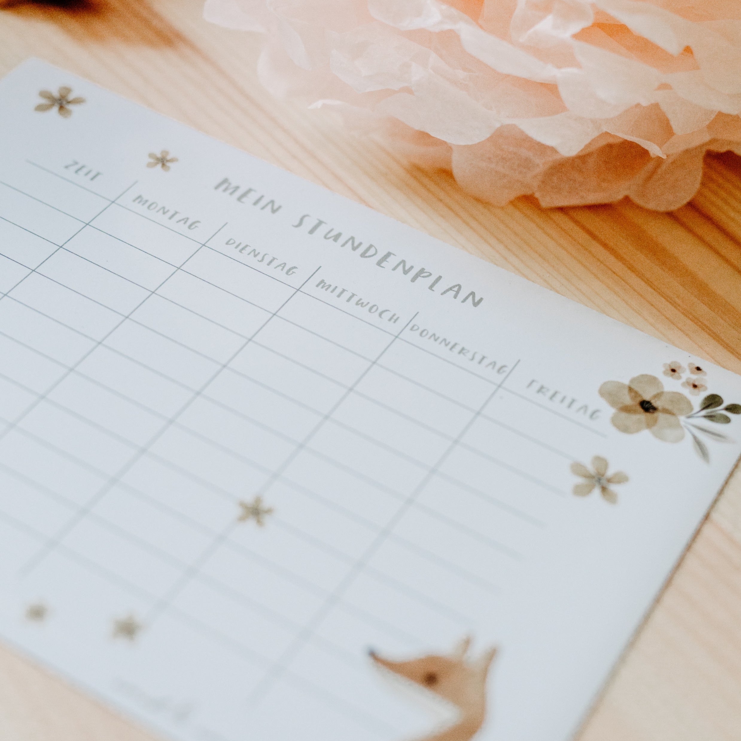 Stundenplan magnetisch Mädchen Boho