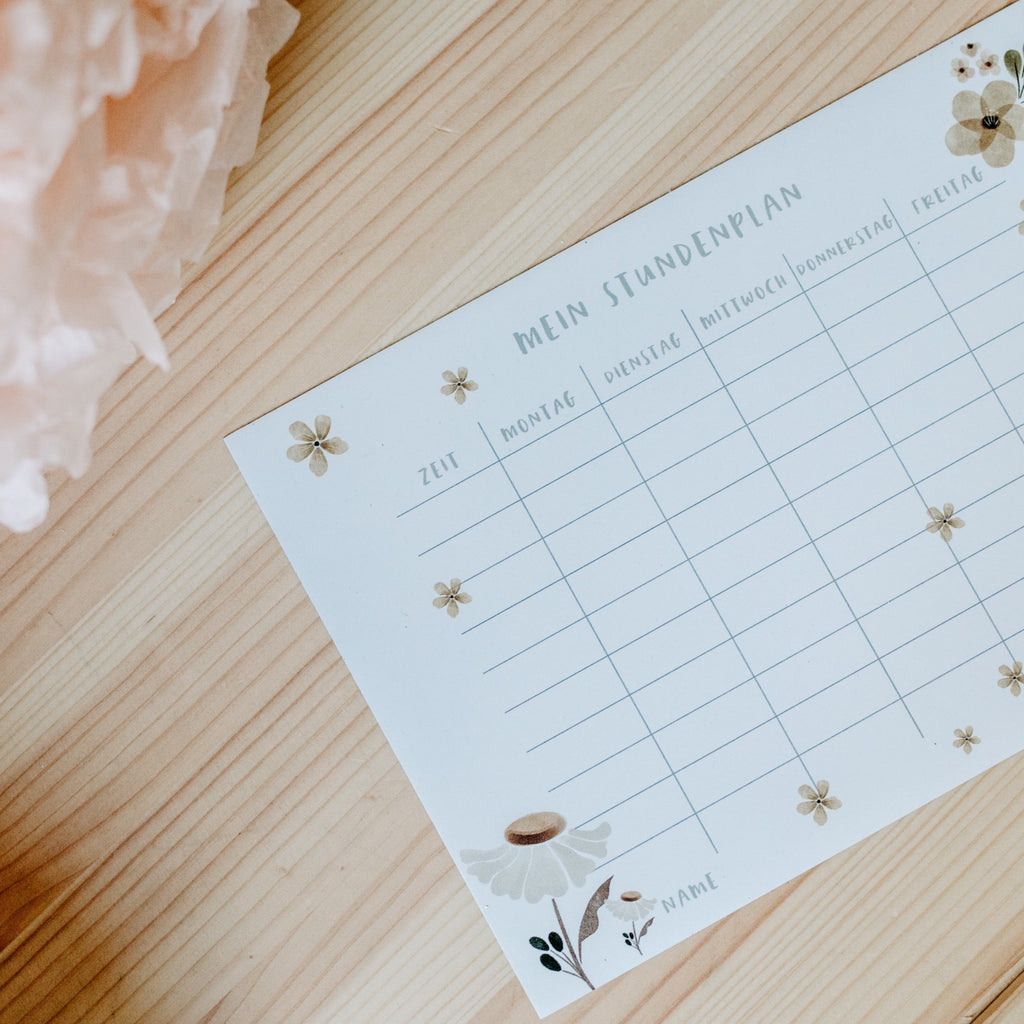 Stundenplan magnetisch Mädchen Boho