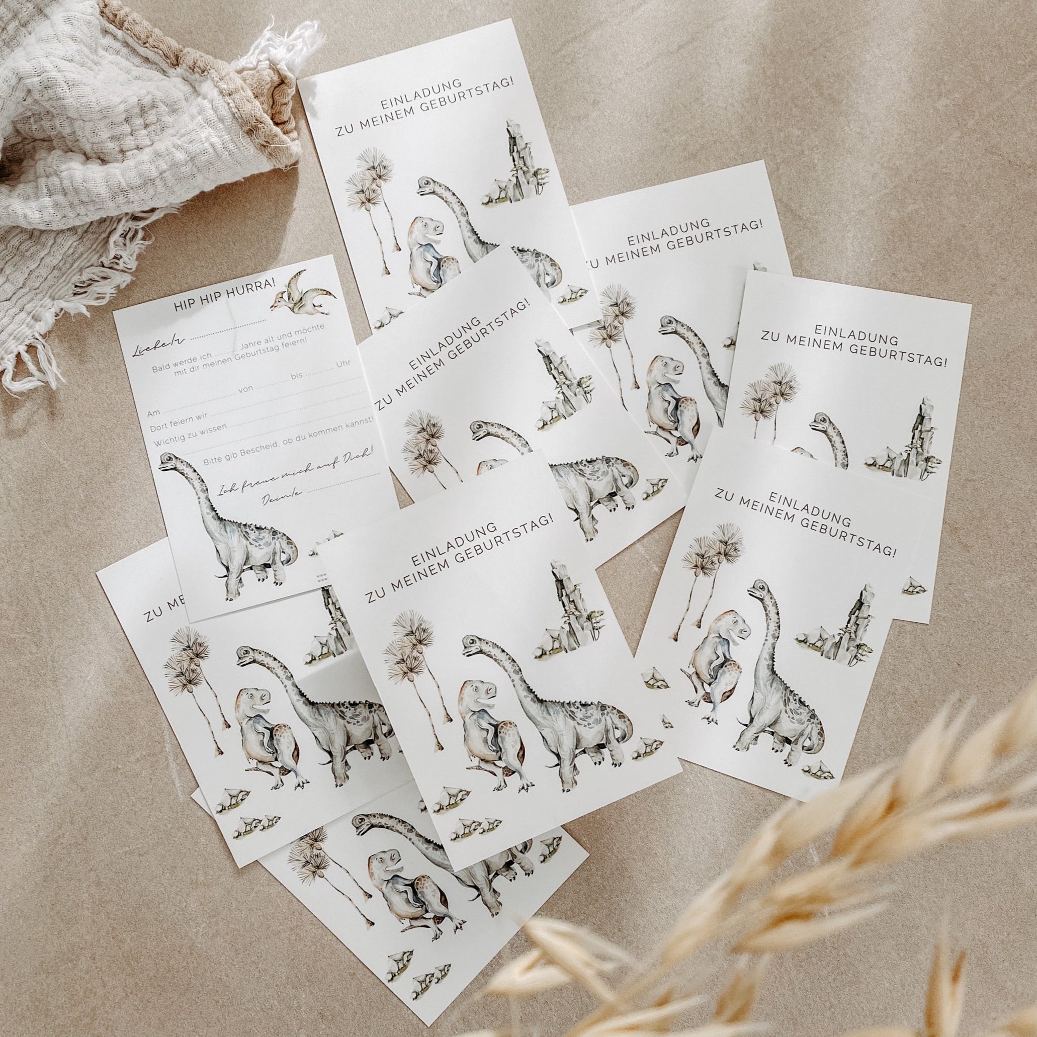 Geburtstagseinladung Dinosaurier