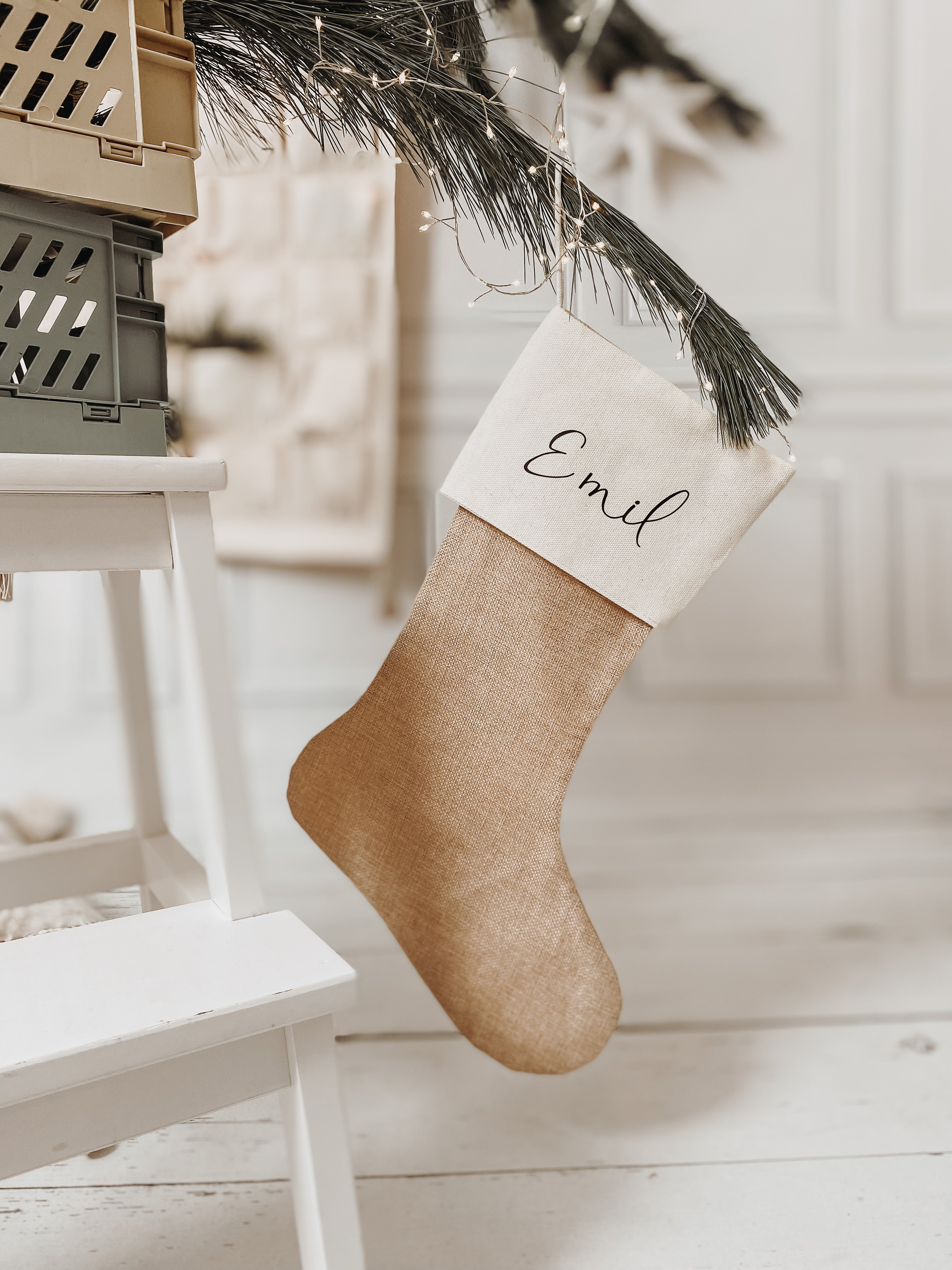 Sackleinen personalisierter Nikolausstrumpf