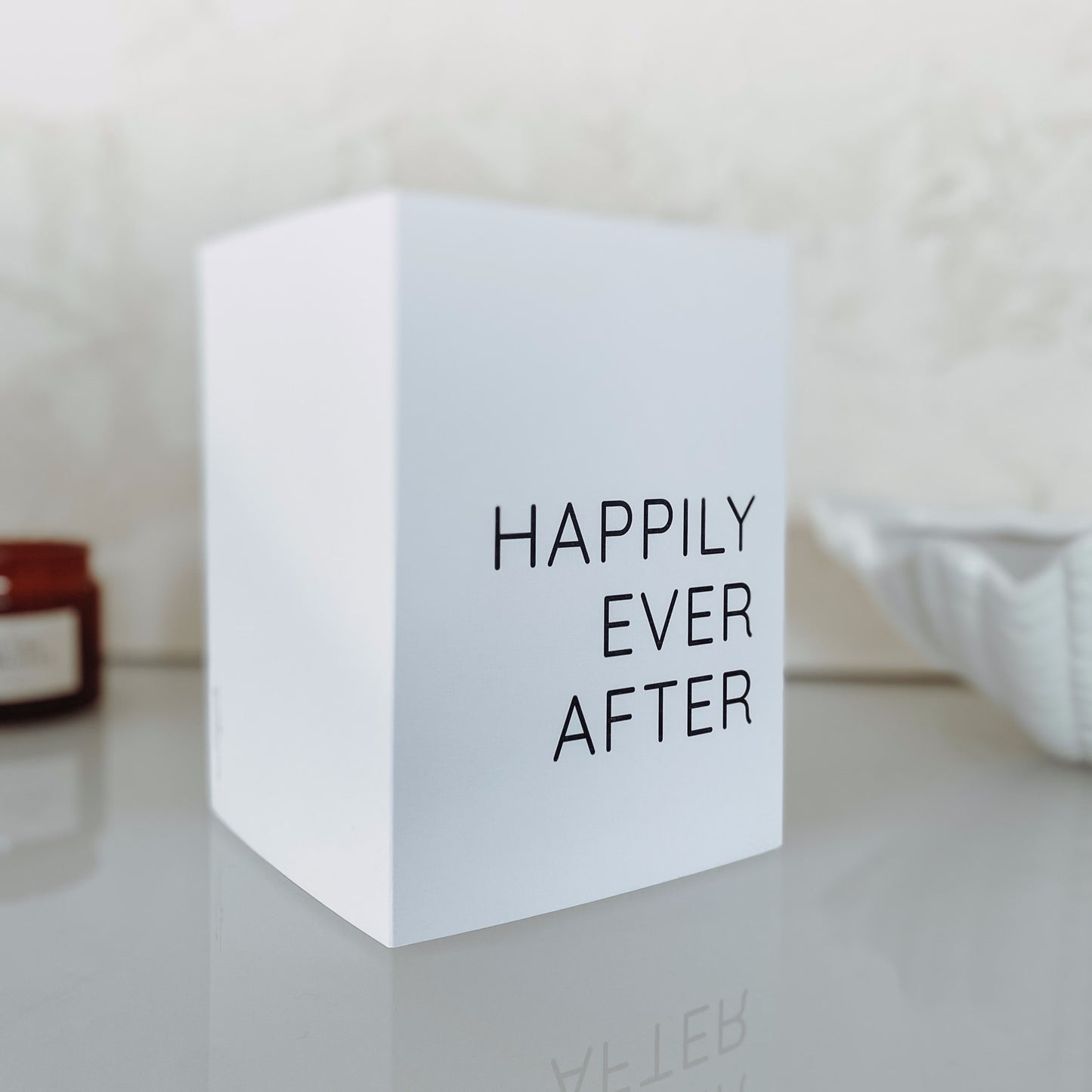 Happily Ever After Klappkarte Leinenpapier Hochzeit A6