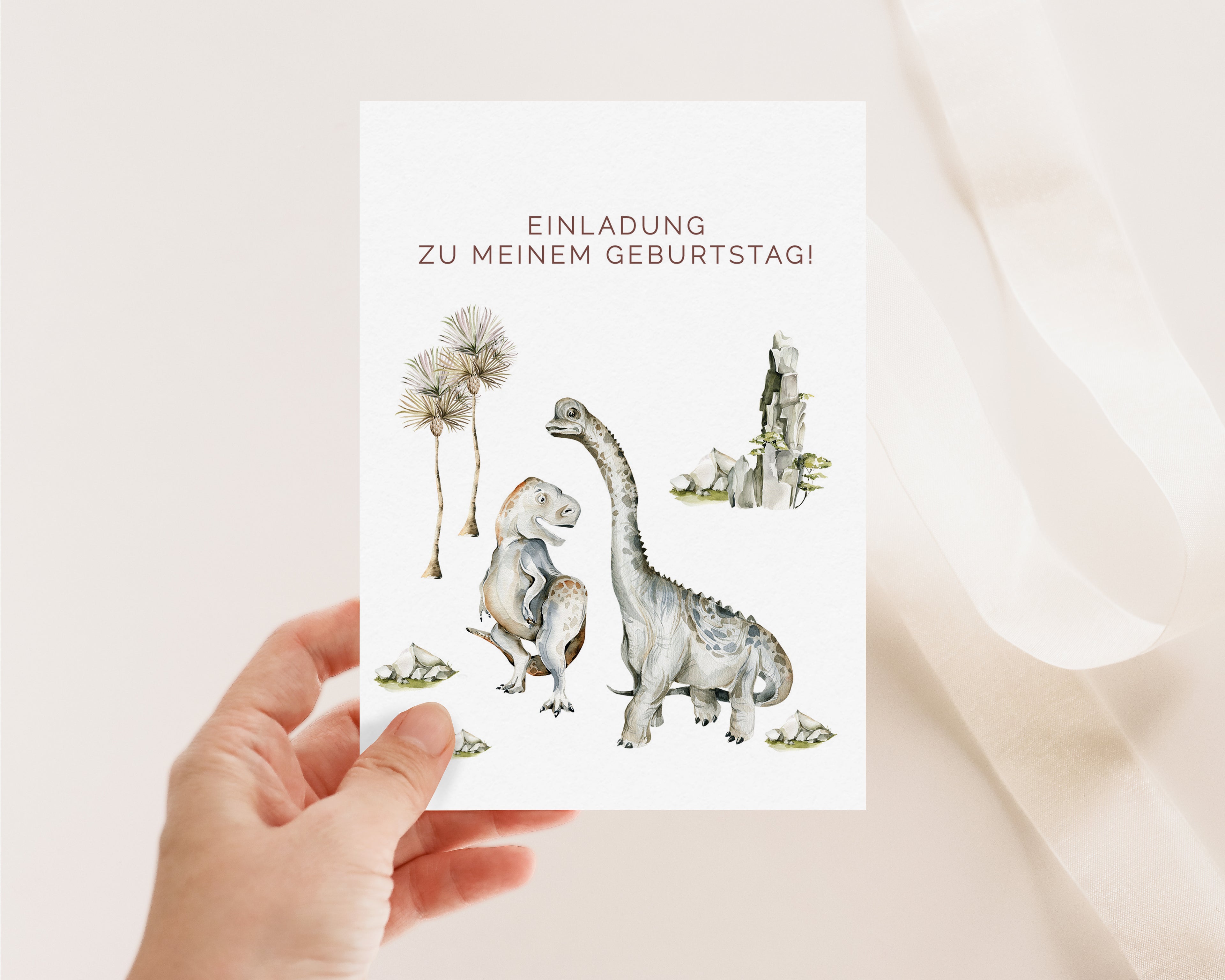 Geburtstagseinladung Dinosaurier