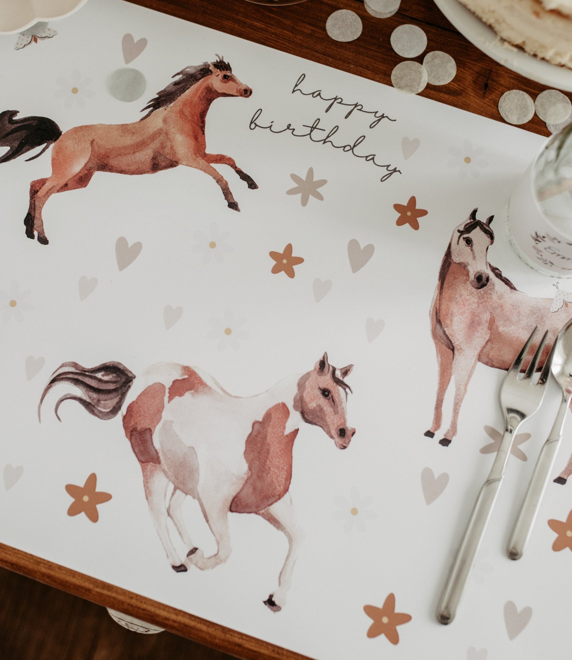 Platzset Pferdegeburtstag