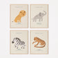 Posterset Safari Tiere Cool Kids Collection