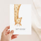 Happy birthday Giraffe Postkarte A6